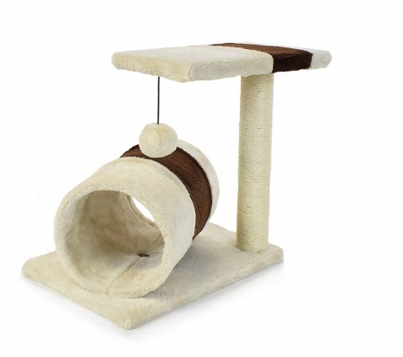 LEO PET RASCADOR "RIMINI" GRIS-MARRÓN 40X29X38 CM