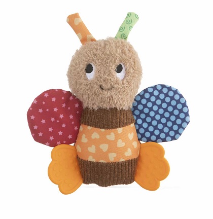LEO PET TEJIDO MULTICOLOR Y PELUCHE ABEJA CON PATAS