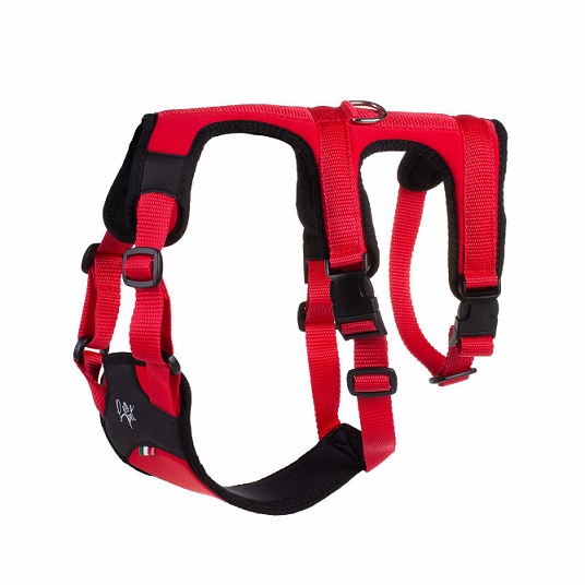 LEOPET ARNÉS ANTIESCAPE POLYP/LYCRA/PU TALLA 1, CM.45-55 ROJO