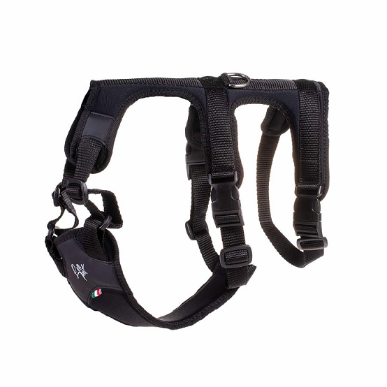 LEOPET ARNÉS ANTIESCAPE POLYP/LYCRA/PU TALLA 3, CM.60-80 NEGRO