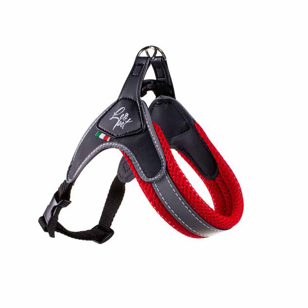 LEO PET ARNÉS AIRSOFT PVC/MALLA/POLIPOLIMETRICO TALLA 2, 30-40CM ROJO