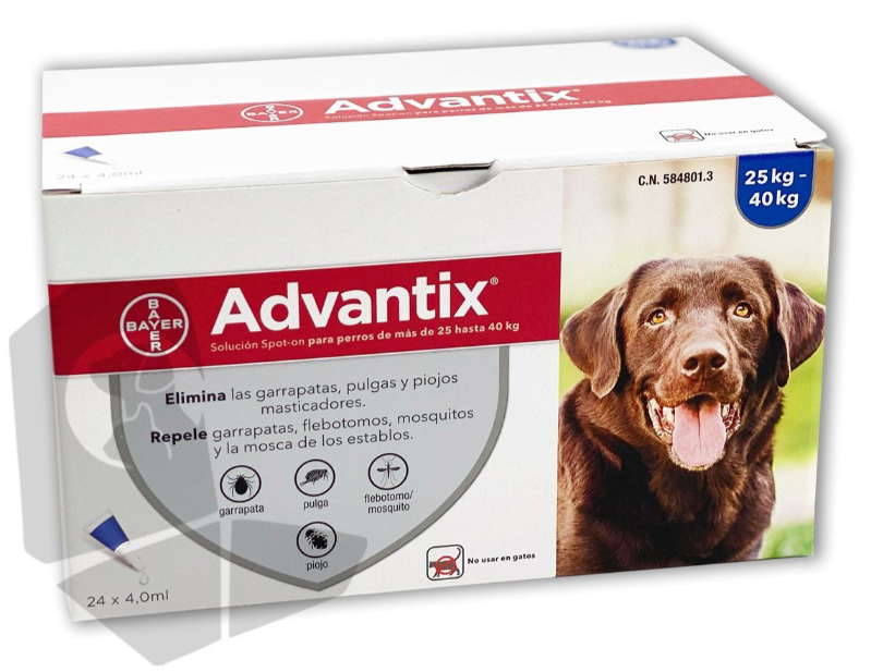 ADVANTIX 24 X 4ML (De 25KG A 40KG)