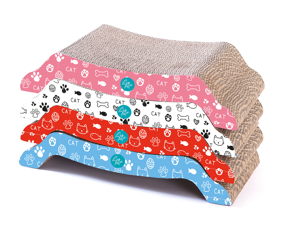 LEO PET RASCADOR GATO BATTELLO CARTÓN 42X21X8 CM