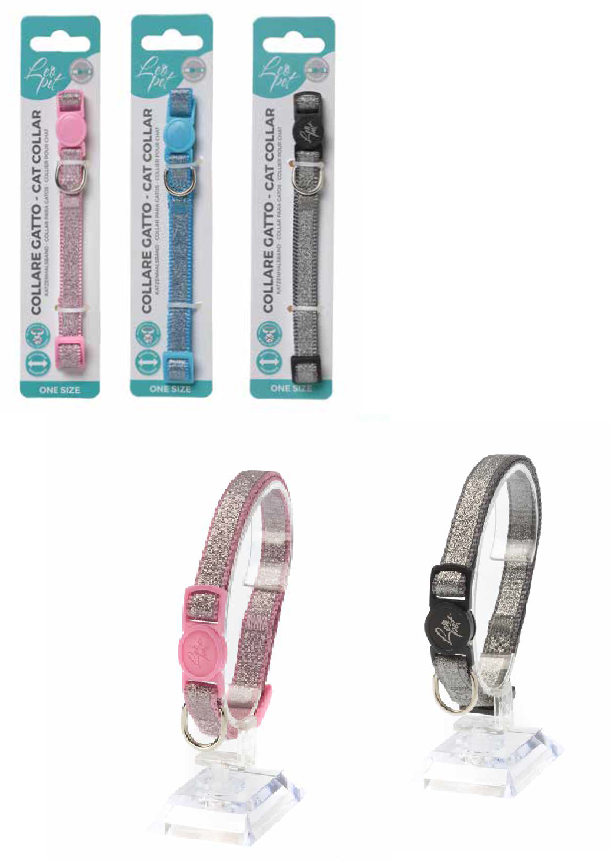 LEO PET COLLAR GATO CON BRILLO REFLECTANTE COLOR VARIADO