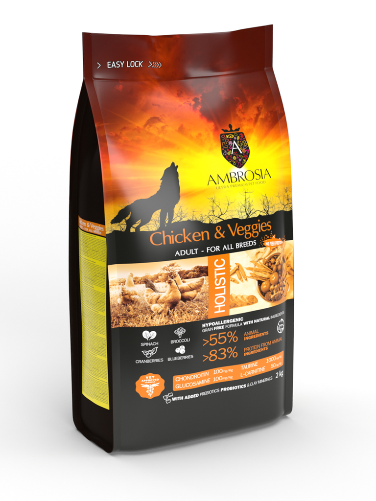 AMBROSIA DOG POLLO & VERDURAS 2KG