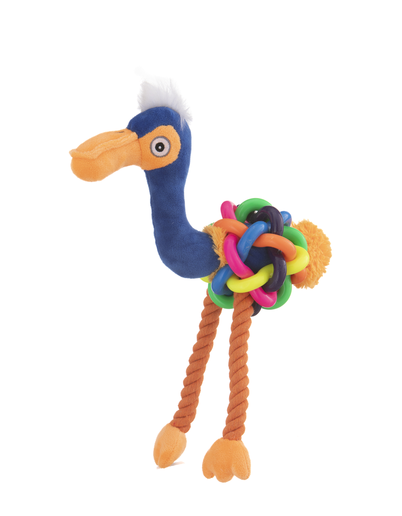 LEO PET JUGUETE PELICANO DE PELUCHE CON PVC Y CUERDA 