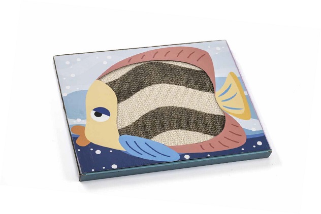 LEO PET RASCADOR GATO ACUARIO CARTÓN 38'5X32X3CM 