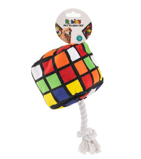 LEO PET JUGUETE DE PELUCHE DOGTOY CUBO RUBIK 10X10X10CM 