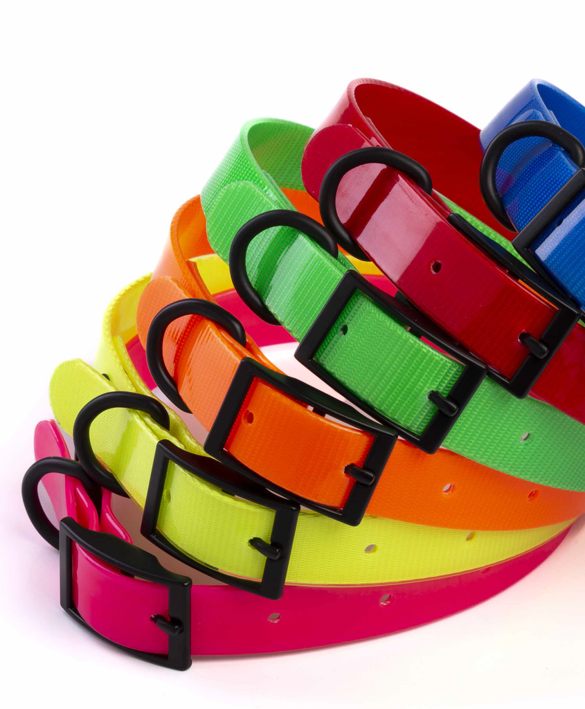 LEO PET COLLAR REFLECTANTE DE BIOTHANE PARA PERRO NARANJA NEON TS-M 2x50CM