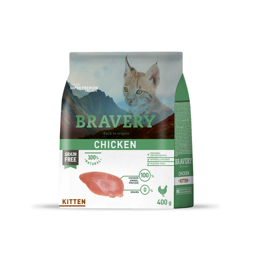 [04GA000400.0003.0800] BRAVERY CAT KITTEN CHICKEN 600GR