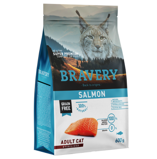 [04GA000600.0005.0032] BRAVERY CAT STERILIZED SALMON 600GR