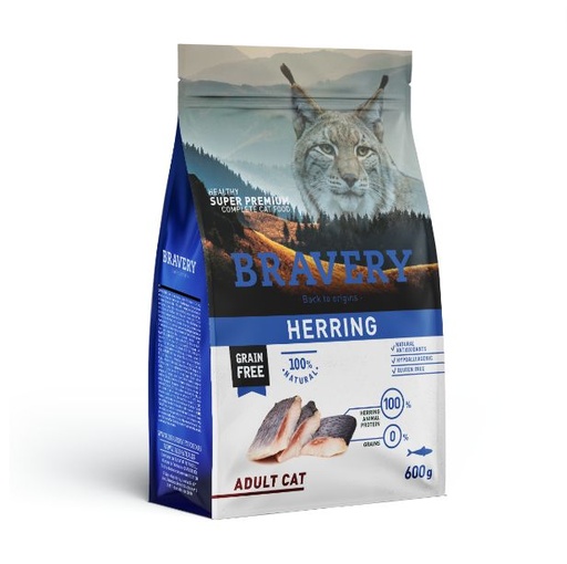 [04GA000600.007.0032] BRAVERY CAT ADULT HERRING 600GR