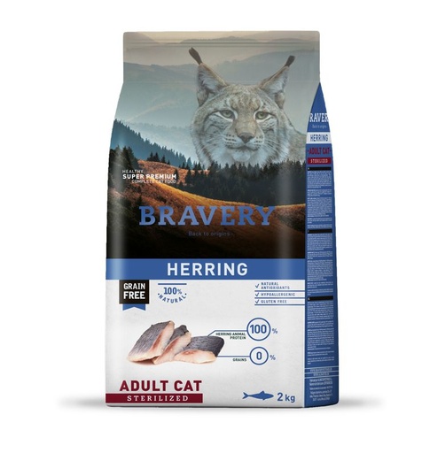 [04GA002000.0032.0192] BRAVERY CAT ADULT STERILIZED HERRING 2KG