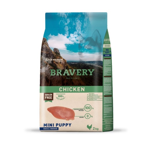 [04PE002000.0005.0192] BRAVERY DOG MINI PUPPY CHICKEN  2KG