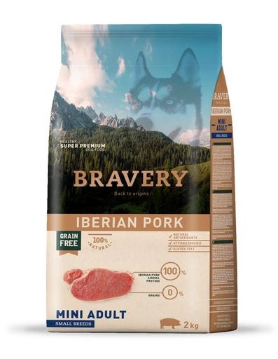 [04PE002000.0007.0192] BRAVERY DOG MINI ADULT PORK IB. 2KG