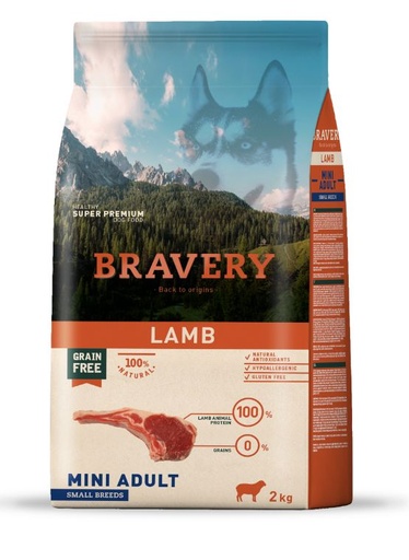 [04PE002000.0008.0192] BRAVERY DOG MINI ADULT LAMB  2KG