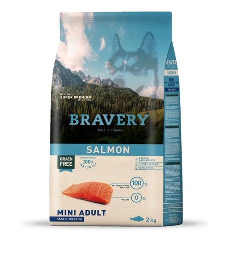 [04PE002000.0009.0192] BRAVERY DOG MINI ADULT SALMON 2KG