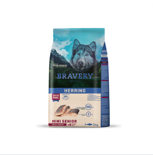 [04PE002000.0038.0192] BRAVERY DOG MINI SENIOR HERRING 2KG