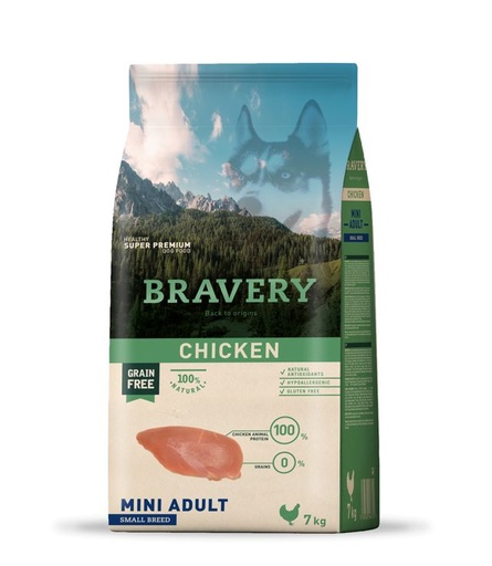 [04PE007000.0001.0056] BRAVERY DOG MINI ADULT CHICKEN 7KG