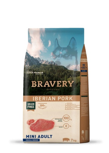 [04PE007000.0004.0056] BRAVERY DOG MINI ADULT PORK IB. 7KG