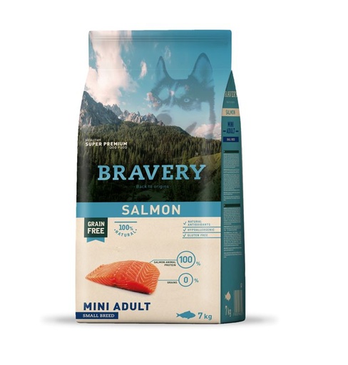 [04PE007000.0006.0056] BRAVERY DOG MINI ADULT SALMON  7KG