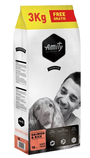[04PE015000.0014.0027] AMITY DOG PREMIUM ADULT SALMON 15 + 3KG (OFERTA)