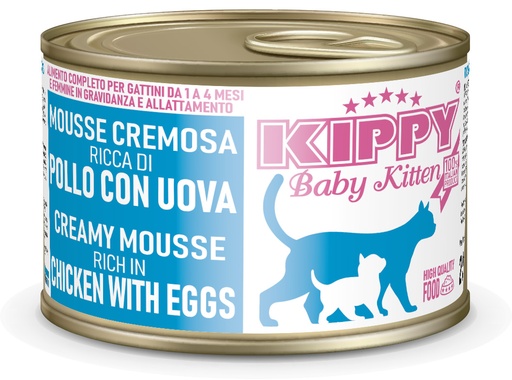 [2494] KIPPY CAT BABY KITTEN MOUSSE POLLO CON HUEVOS 200G