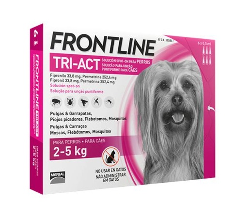 [3120006] FRONTLINE TRI-ACT 6 PIPETAS DE 2 A 5 KG, 0,5ml