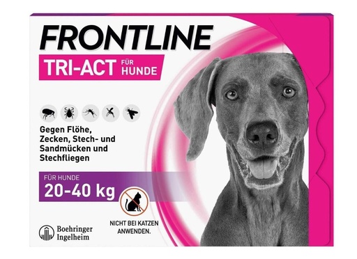 [3120010] FRONTLINE TRI-ACT 6 PIPETAS DE 40 A 60 KG, 6 ml