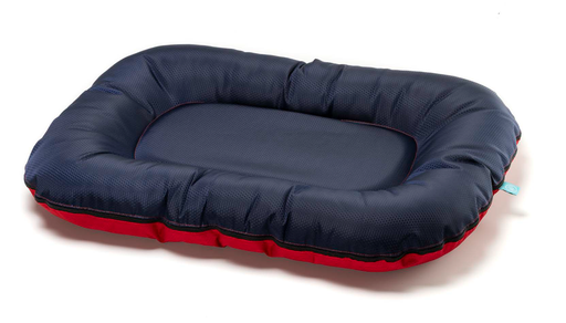 [7167003] LEO PET COJÍN PLUTONE OXFORD PANAL AZUL OSCURO/ROJO 70X100 CM