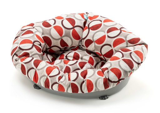 [CB2017043] LEO PET FUNDA "GIOVE" CIRCULOS ROJOS 50X32X16H CM