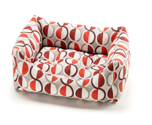 [CB3158043] LEO PET CAMA RODI CÍRCULOS ROJOS 85X110 CM