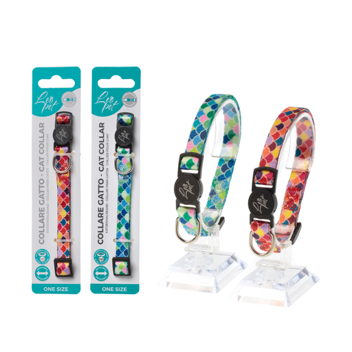 [CGC012] LEO PET COLLAR GATO ESTAMPADO ARLEQUÍN COLOR VARIADO
