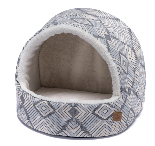 [CP6430053] LEO PET IGLOO GRIS 44X42X42CM CON COJÍN DESMONTABLE Y PLEGABLE