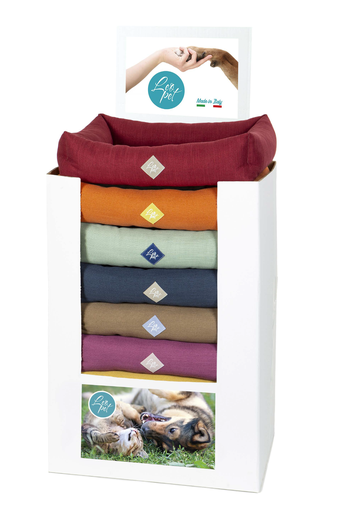 [CPE60022S] LEO PET EXPOSITOR CUNAS ELBA COLOR LISO VARIADOS 43x56 CM (10 UNIDADES POR EXPOSITOR)