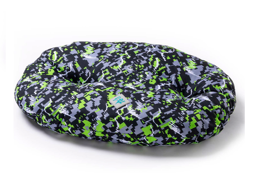 [CT1170015] LEO PET COJÍN OVALADO NETTUNO OXFORD VERDE PIXEL RESISTENTE AL AGUA 90X65 CM