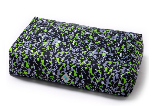 [CT7110015] LEO PET COJÍN LADRILLO CON CREMALLERA OXFORD VERDE PIXE L RESISTENTE AL AGUA 60X100X15 CM