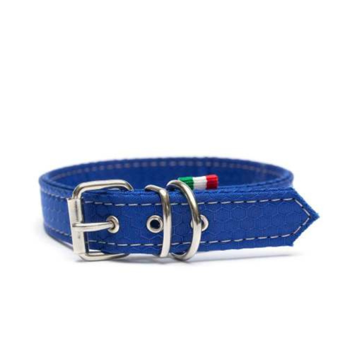 [DVF03930B] LEO PET COLLAR DE TELA IMPERMEABLE OXFORD AZUL 30x2 CM