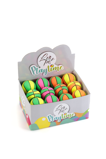 [GHP130] LEO PET PELOTA BASKET DE GOMA COLORES NEÓN 6,5 CM