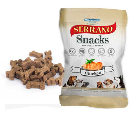[H68170-2] SERRANO SNACK PERRO DE POLLO (25UNID) 85GR