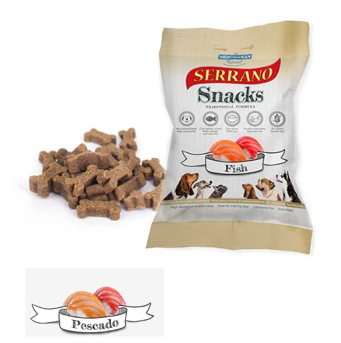 [H68175-2] SERRANO SNACK PERRO PESCADO (25UND.) 85GR
