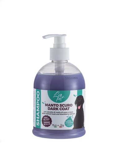 [IC767592] LEO PET CHAMPÚ PELO OSCURO CÁSCARA DE NUEZ Y MORA  500ml