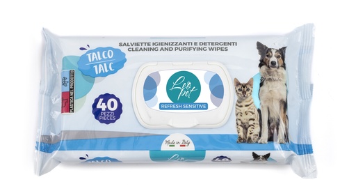 [ST001T] LEO PET TOALLITAS TALCO 40 UND.