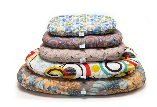 [VC1179000] LEO PET COJÍN NETTUNO OVALADO 90X65 CM TELAS MIXTAS ESTAMPADAS