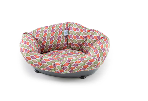 [VC2009000] LEO PET FUNDA PARA CESTA DE PLÁSTICO GIOVE CON CIERRE ELÁSTICO 38X24X12CM TELAS MIXTAS