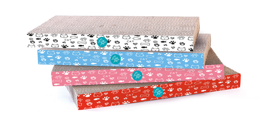 [WM0565] LEO PET RASCADOR GATO QUADRETTO CARTÓN 45X23X4 CM (3 UND.)