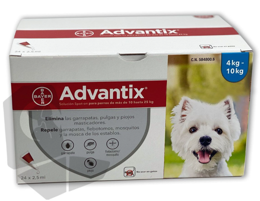 [661050000] ADVANTIX 24 X 1,0ML (De 4KG A 10KG)