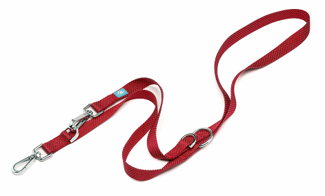 [D11048] LEO PET AVENTURA "ESTE" DUO NYLON PLOMO ROJO 200/2,5 CM