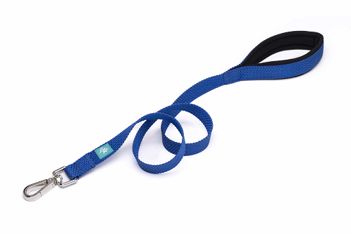 [D11032] LEO PET AVENTURA "ESTE" NYLON PLOMO AZUL SM 120 CM