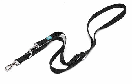 [D11022] LEO PET AVENTURA "ESTE"DUO NYLON PLOMO NEGRO 200/2,5 CM